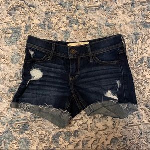 Hollister Dark Wash Midi Shorts